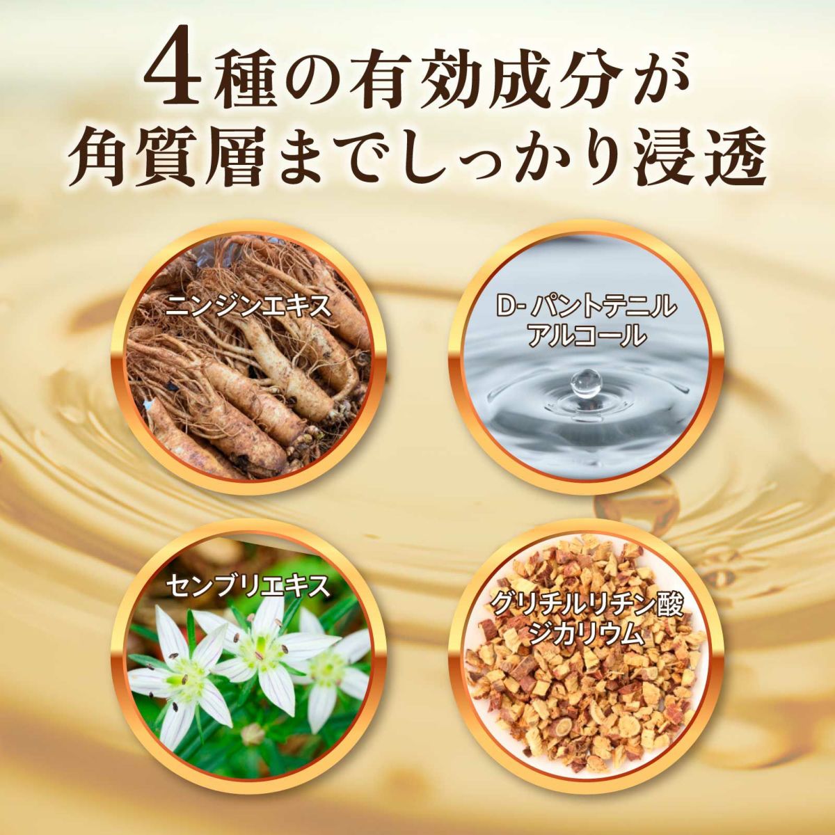 ４種の育毛剤成分